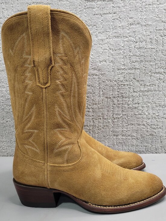 Tecovas Shoes - Tecovas The Jamie Women's US Size 6B Caramel Suede Pull on Western Boots
